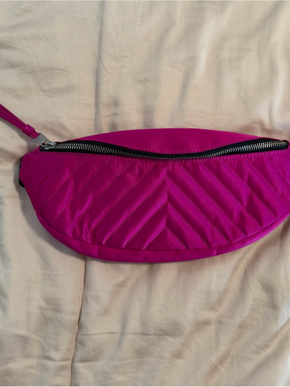 Athleta Quilted Fuchsia Mini Crossbody Bag